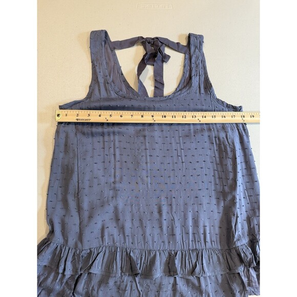 NEW Democracy Tank Top Womens Small Grey-Purple Dot Ruffle Travel Coquette Twee - Picture 6 of 6